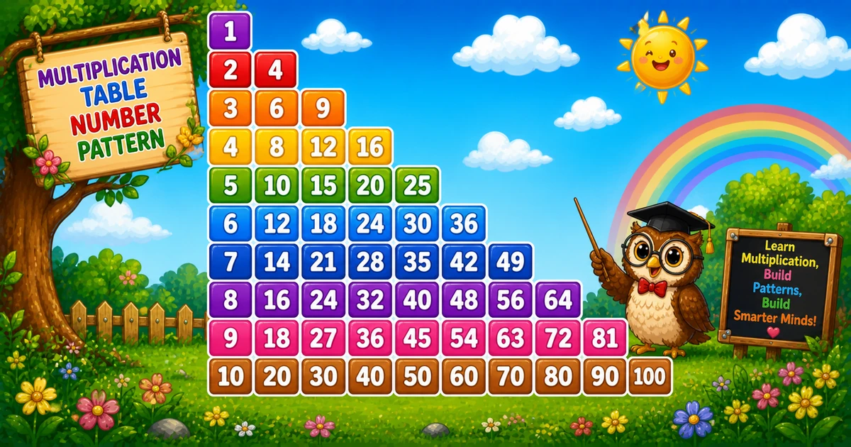 Multiplication table number pattern output in C programming