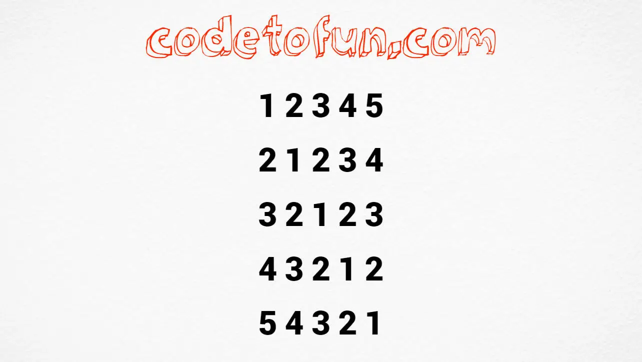 C Program to Print Descending and Ascending Number Pattern | CodeToFun