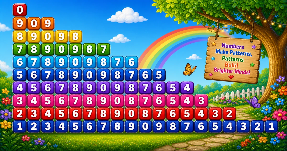 Mirror number pattern around 0 output (0, 909, 89098, ..., 1234567890987654321) in C++ programming