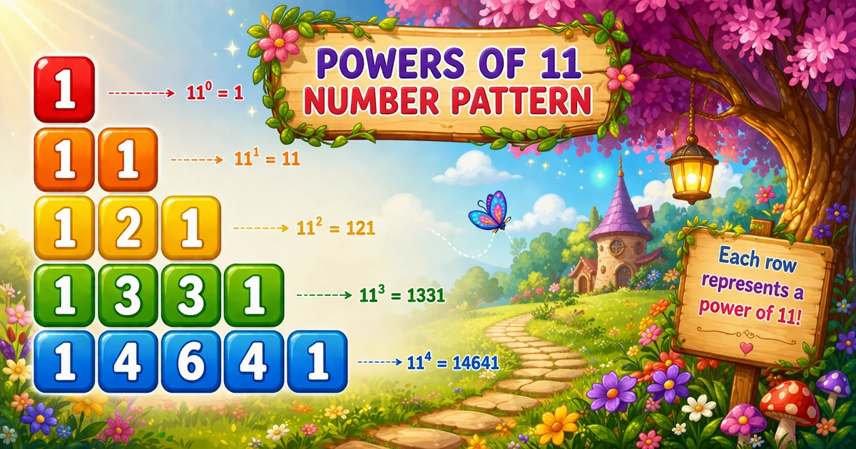 Powers of 11 number pattern output in C programming