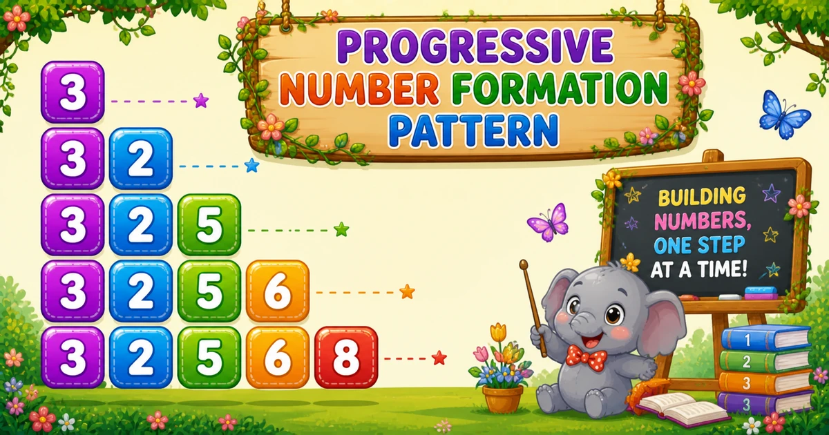 Growing reverse number pattern output in Python (3, 32, 325, 3256, 32568)