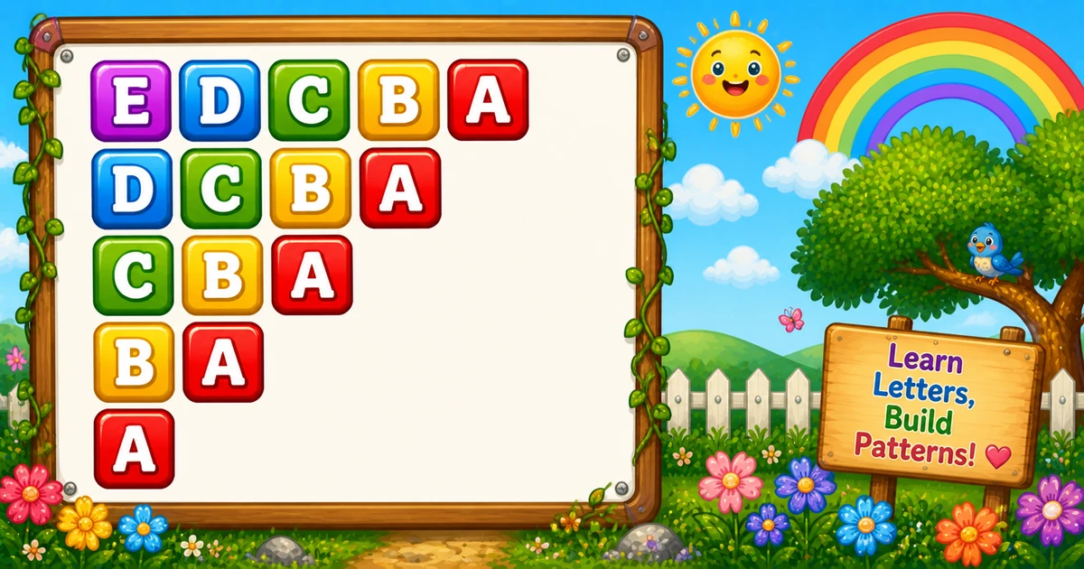 Reverse alphabet triangle EDCBA, DCBA, CBA, BA, A in C++ programming