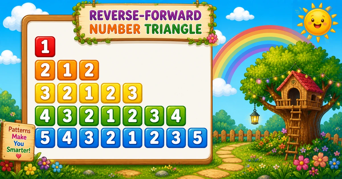 PHP Number Pattern 37 output (1, 212, 32123, 4321234, 543212345)