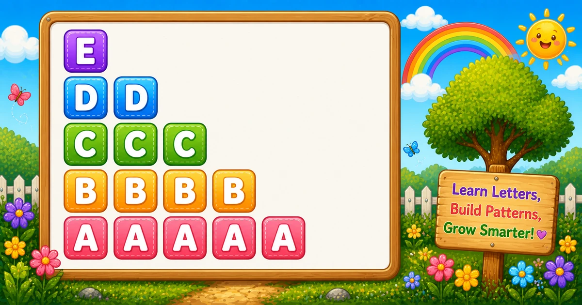 Reverse repeating triangle E, DD, CCC, BBBB, AAAAA in C++