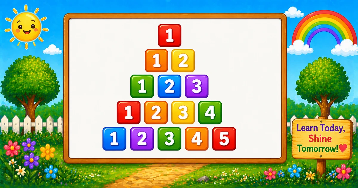 Right-aligned increasing number triangle output in Java (1, then 1 2, then 1 2 3, ...)
