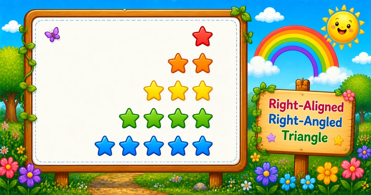 Right-aligned triangle star pattern output in C++ programming
