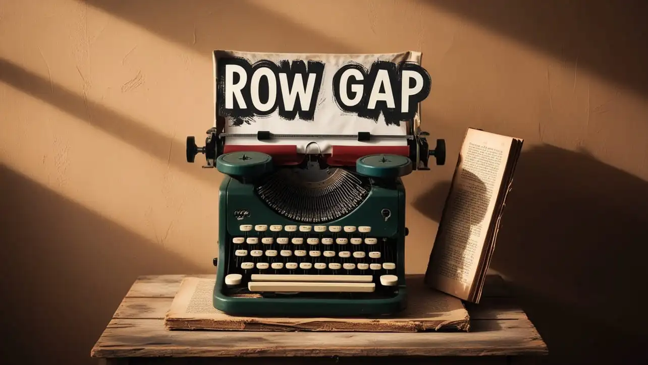 CSS row-gap property tutorial showing vertical spacing between grid rows