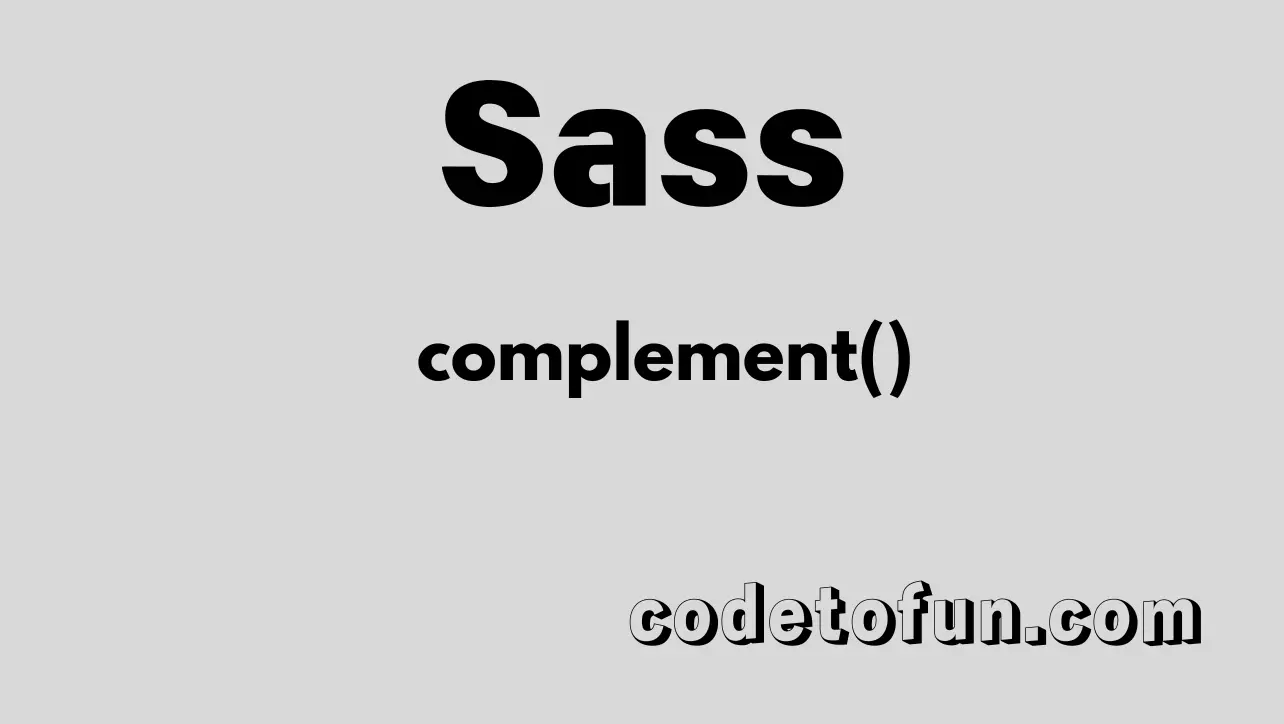 Sass color.complement() function tutorial — rotate hue 180 degrees for complementary colors in SCSS
