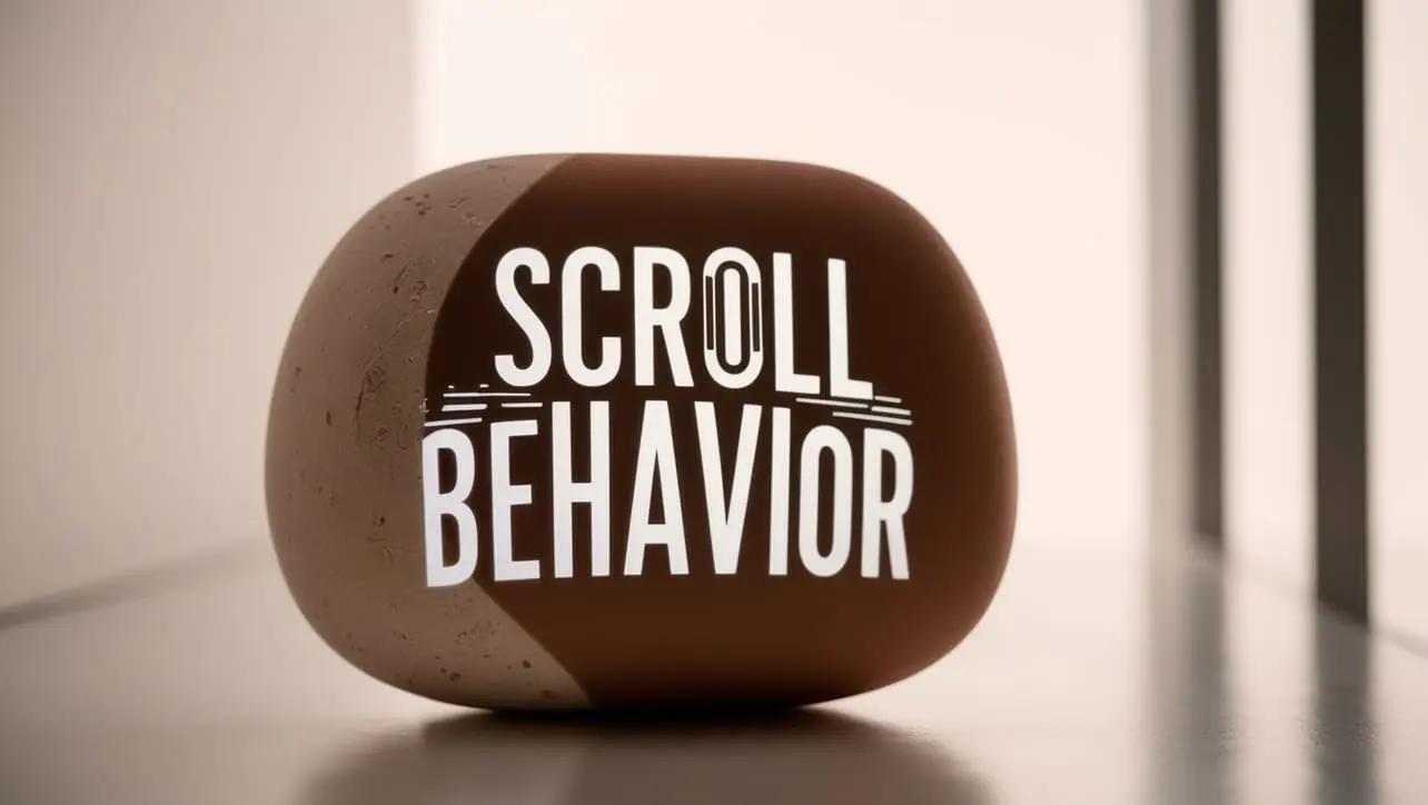 CSS scroll-behavior property tutorial showing smooth scrolling between page sections