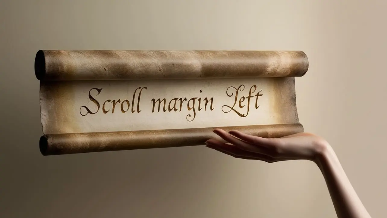 CSS scroll-margin-left property tutorial showing left scroll offset on a scroll target