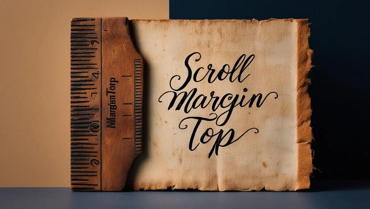 CSS scroll-margin-top property tutorial showing top scroll offset with a fixed header