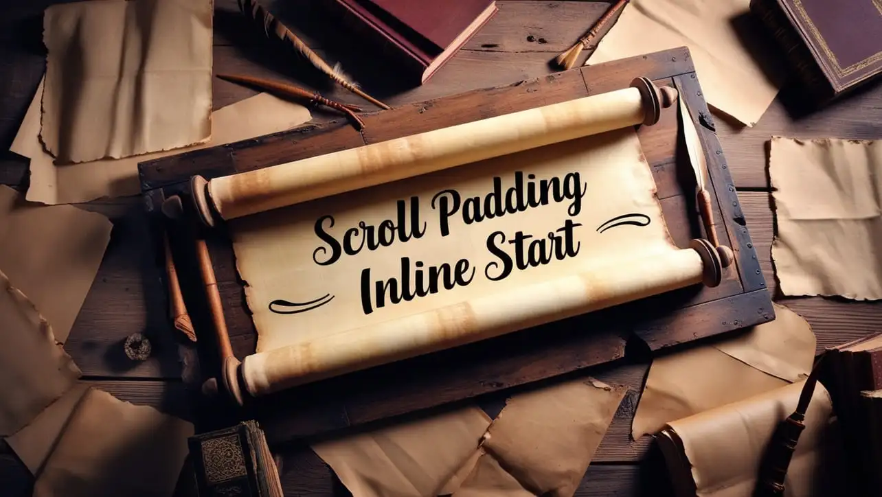 CSS scroll-padding-inline-start property tutorial showing inline-start scrollport inset in a horizontal container