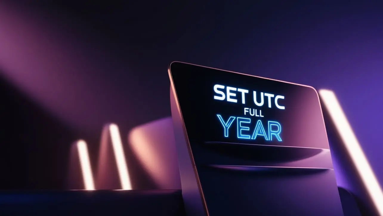 JavaScript Date setUTCFullYear() method tutorial with UTC year setter examples