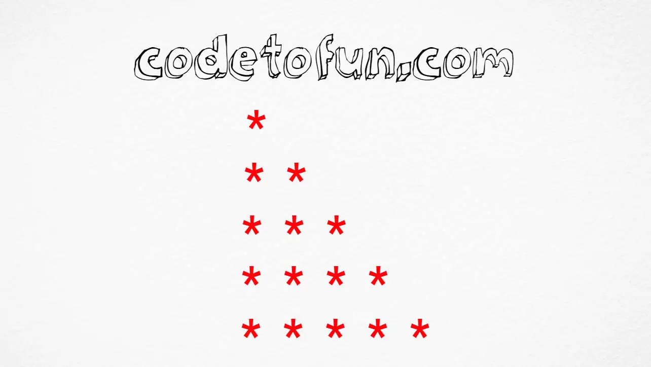 Right-angled triangle star pattern output in JavaScript programming