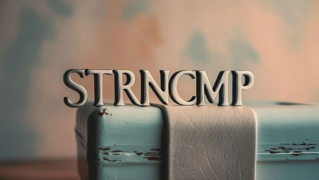 C++ strncmp() function tutorial showing bounded comparison of C-strings