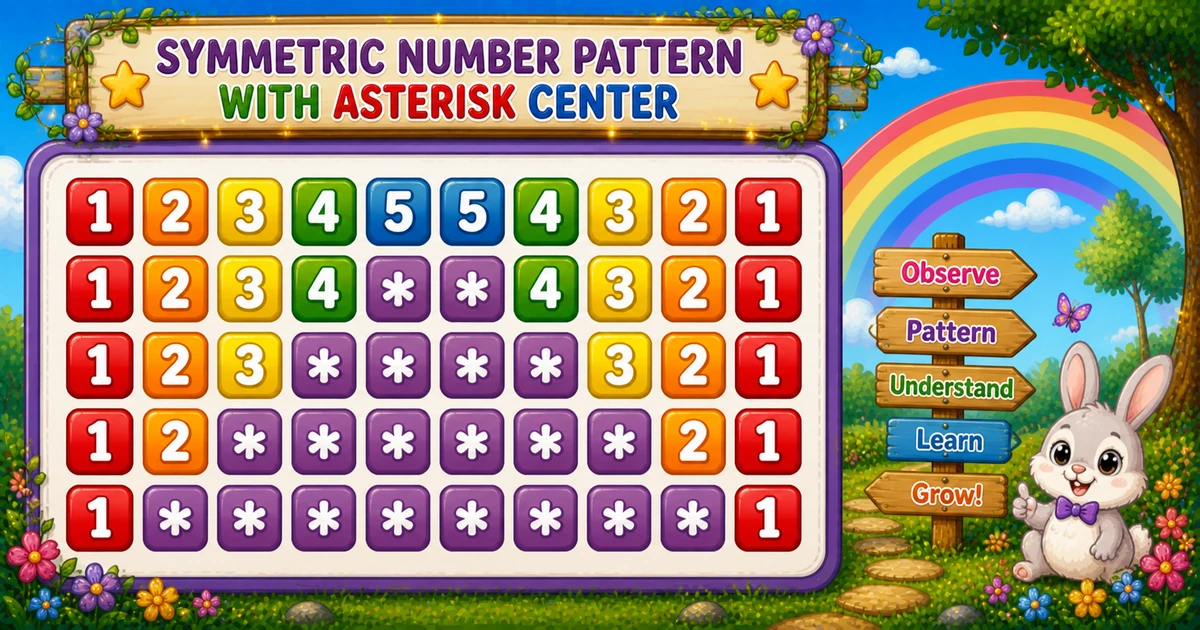 C++ number and star mirror pattern output from 1234554321 to 1********1