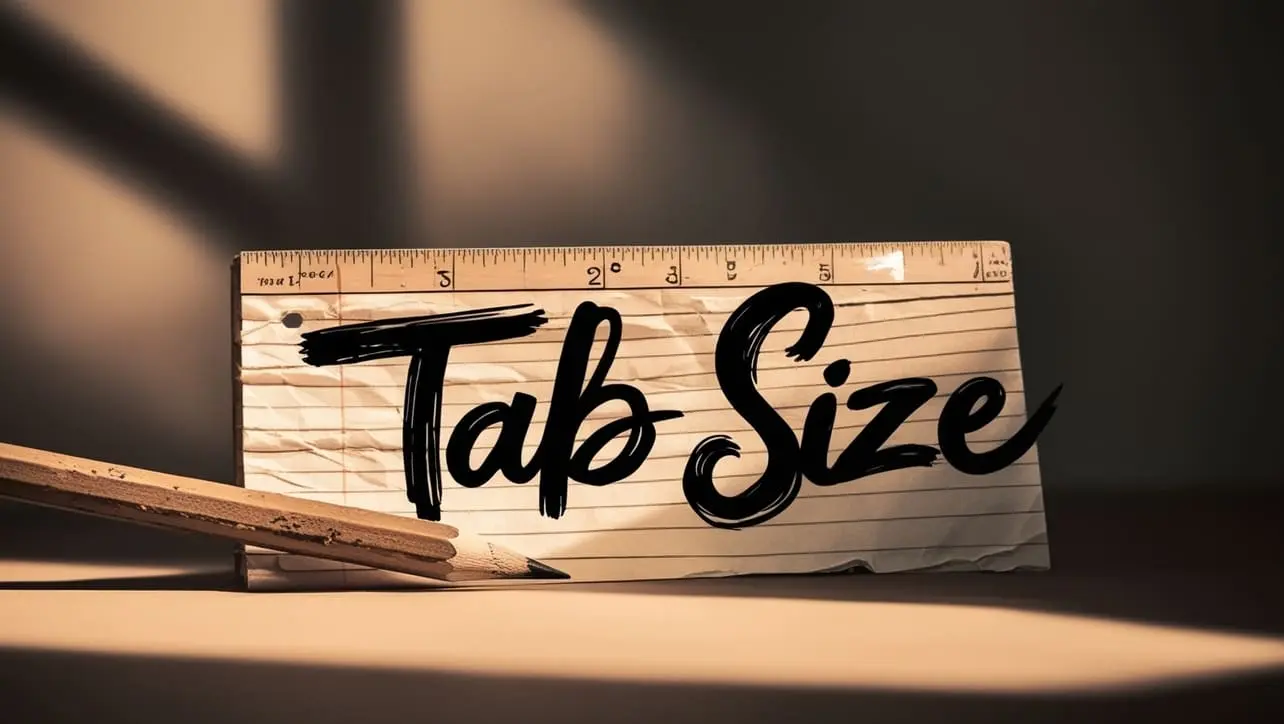 CSS tab-size property tutorial showing custom tab width in a code block