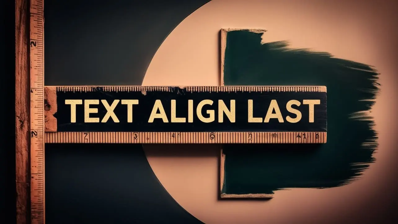 CSS text-align-last property tutorial showing separate alignment for the last line of a paragraph