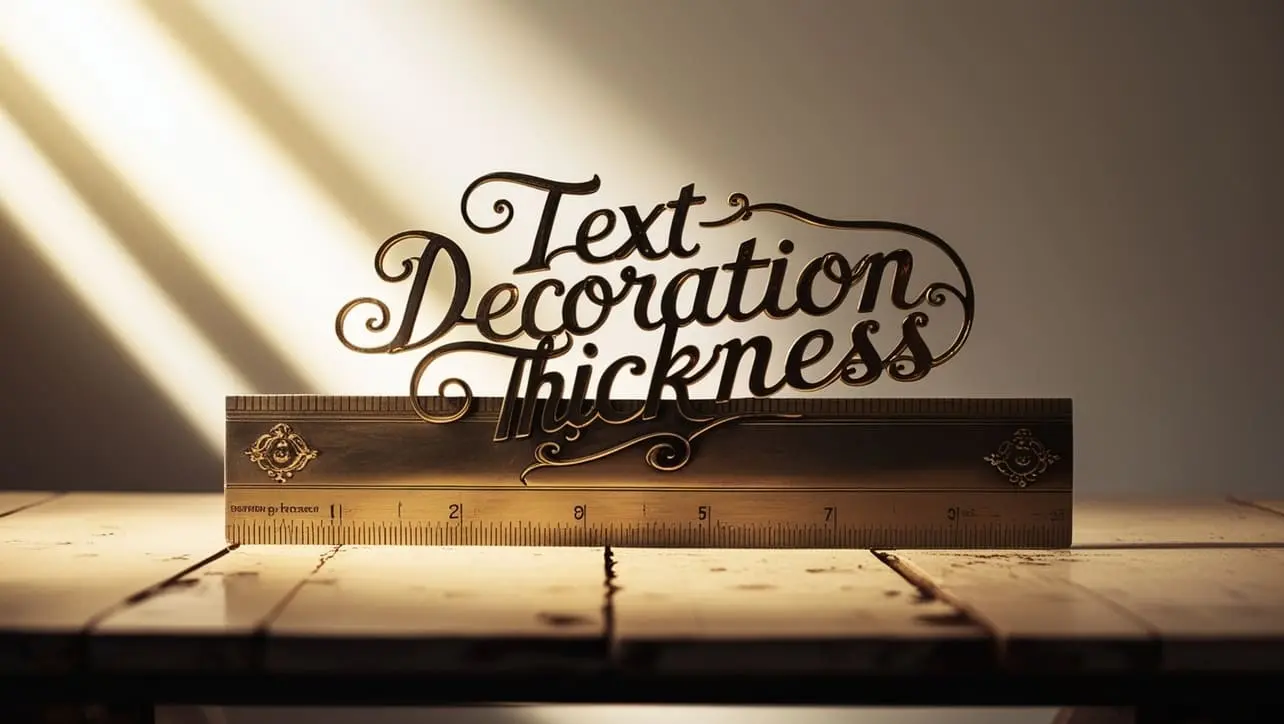 CSS text-decoration-thickness property tutorial showing thin and thick underline decoration lines