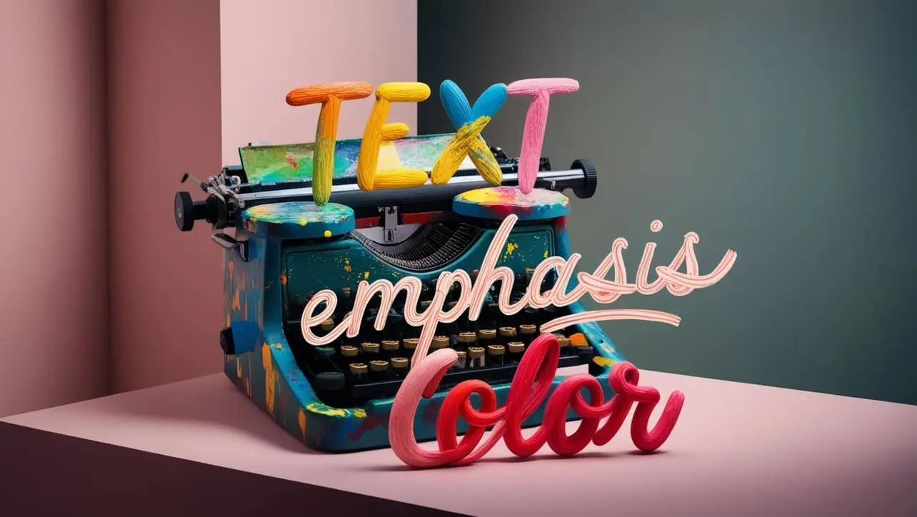 CSS text-emphasis-color property tutorial showing colored emphasis marks on text