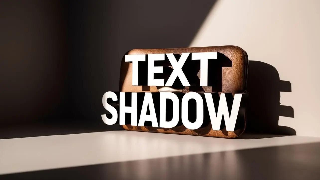 CSS text-shadow property tutorial showing shadow effects on heading text