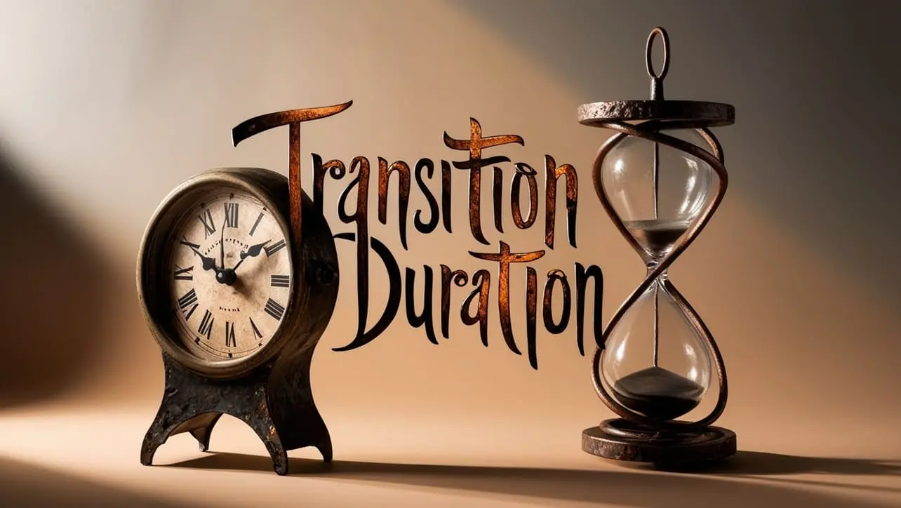 CSS transition-duration property tutorial showing slow and fast transition speeds