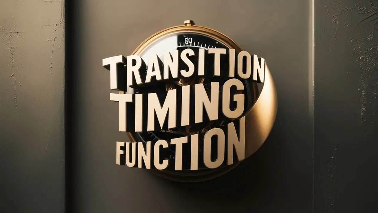 CSS transition-timing-function tutorial showing easing curves for smooth animations