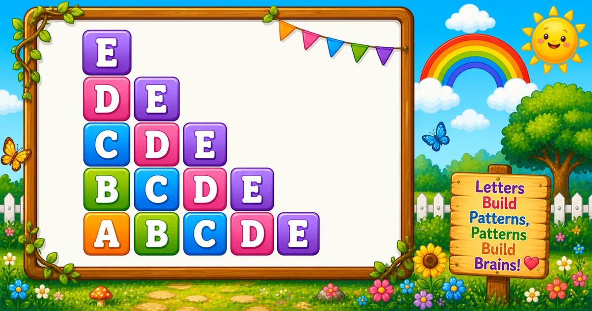 Alphabet triangle E, DE, CDE, BCDE, ABCDE in C++ programming