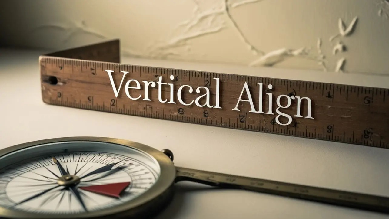 CSS vertical-align property tutorial showing inline text and icon alignment