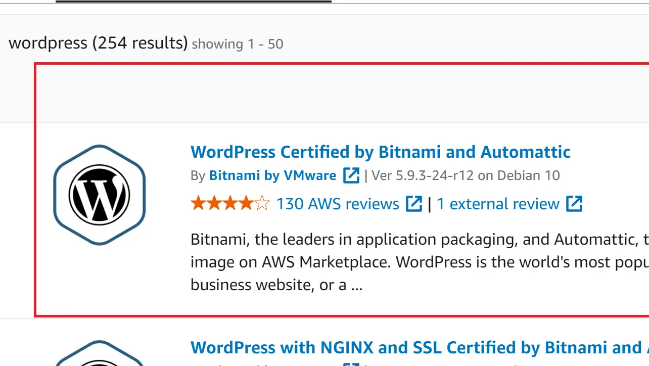 AWS Marketplace WordPress Certified by Bitnami and Automattic