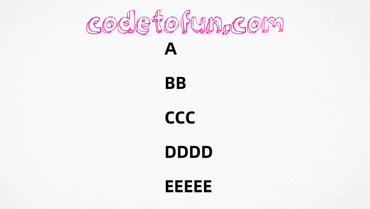 C Alphabet Pattern 9