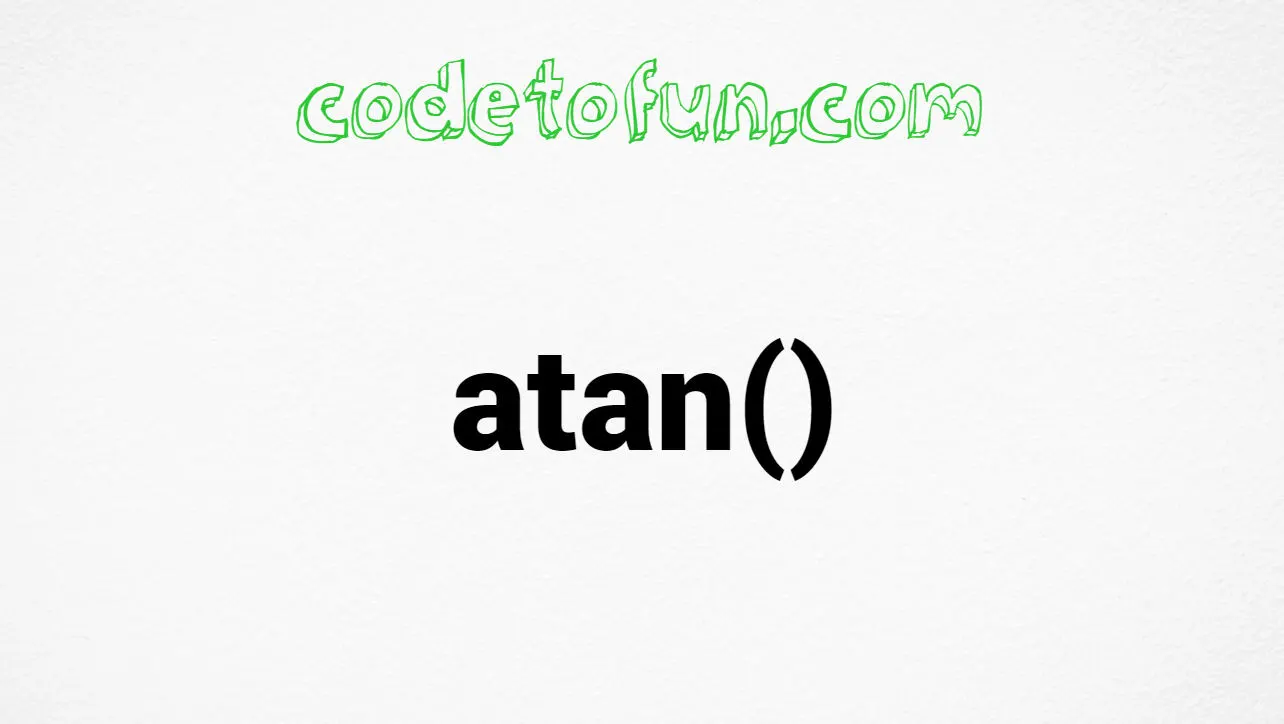 C atan() Function