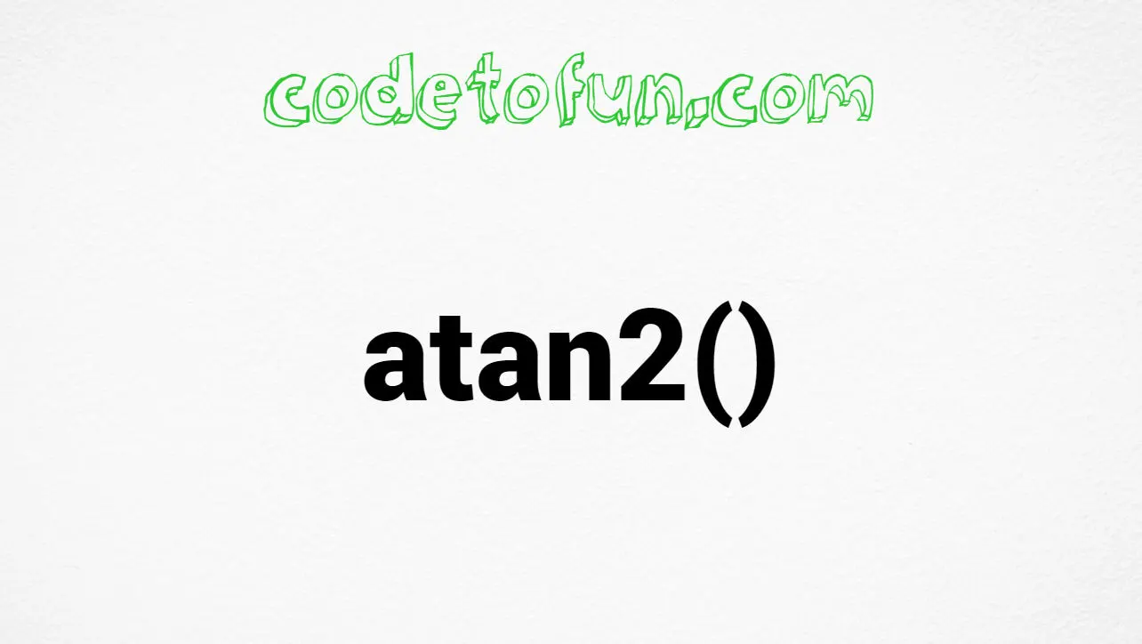 C atan2() Function