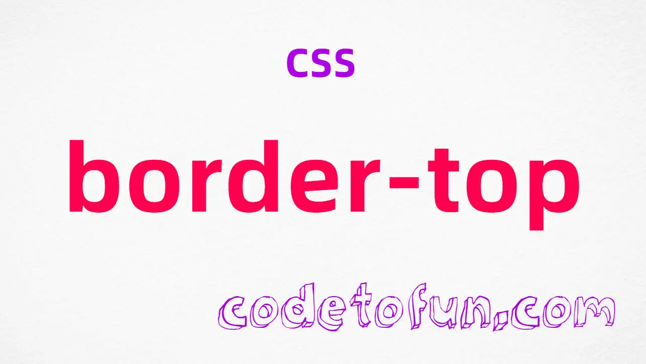 CSS border-top Property