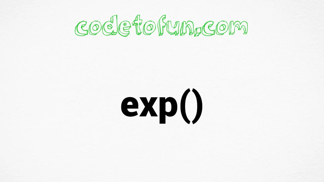 C exp() Function