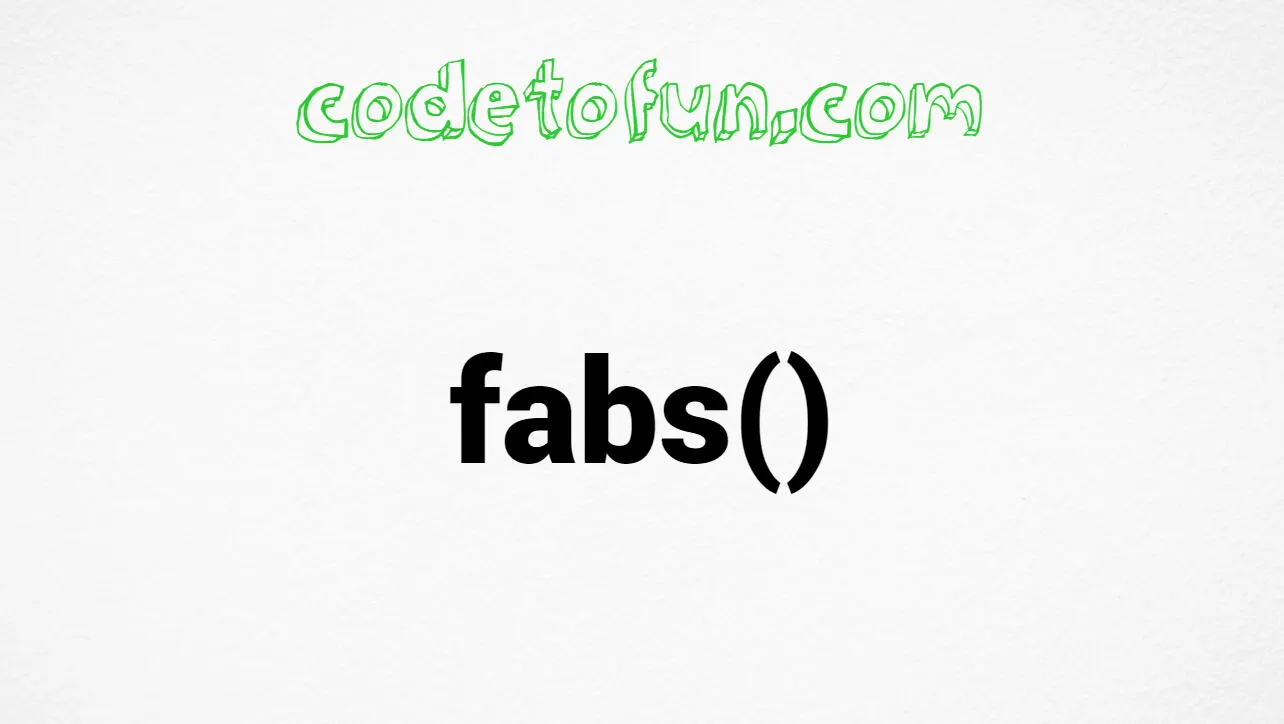 C fabs() Function