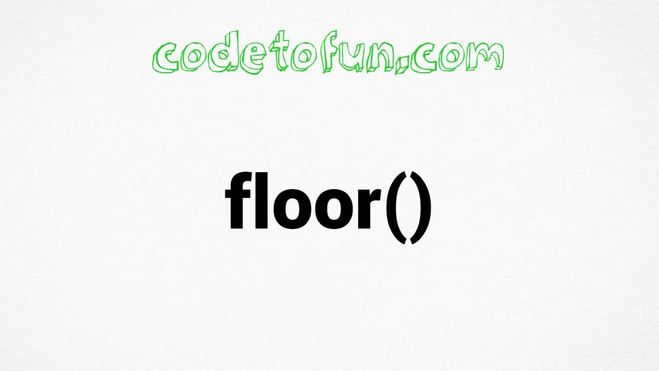 C floor() Function