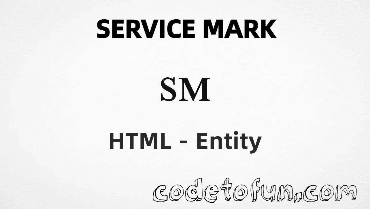HTML Entity Service Mark