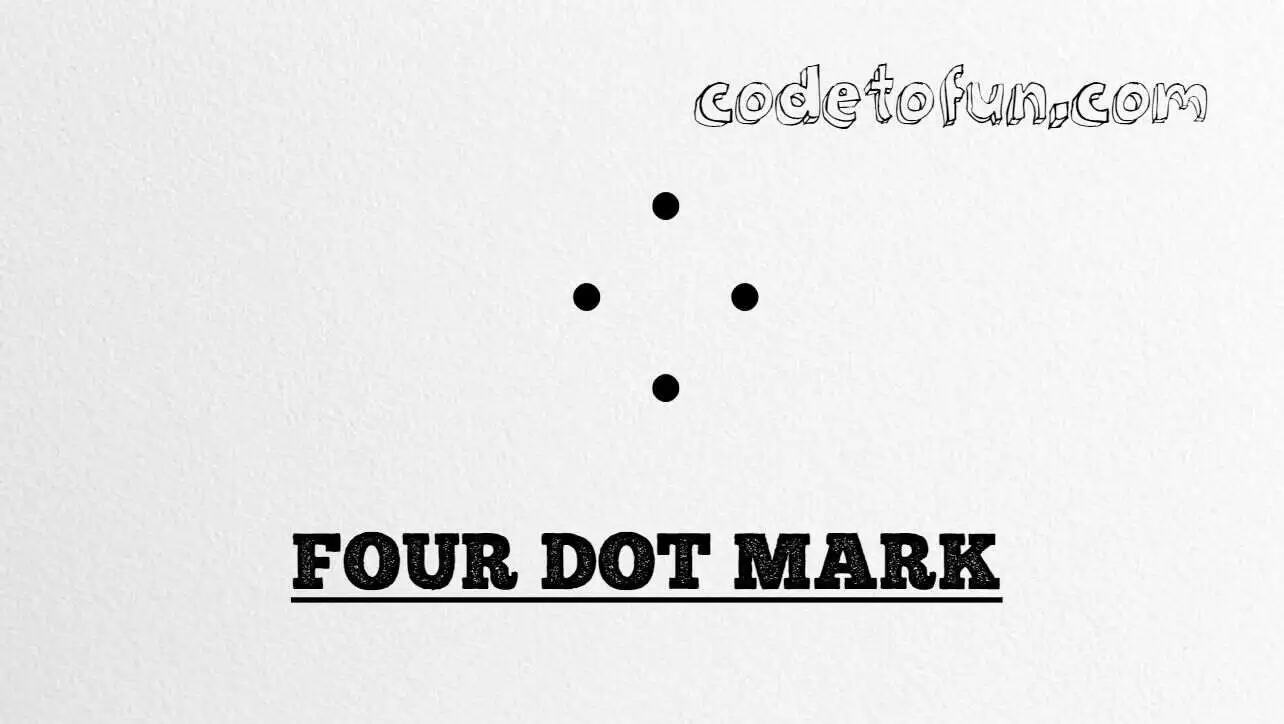 HTML Entity Four Dot Mark