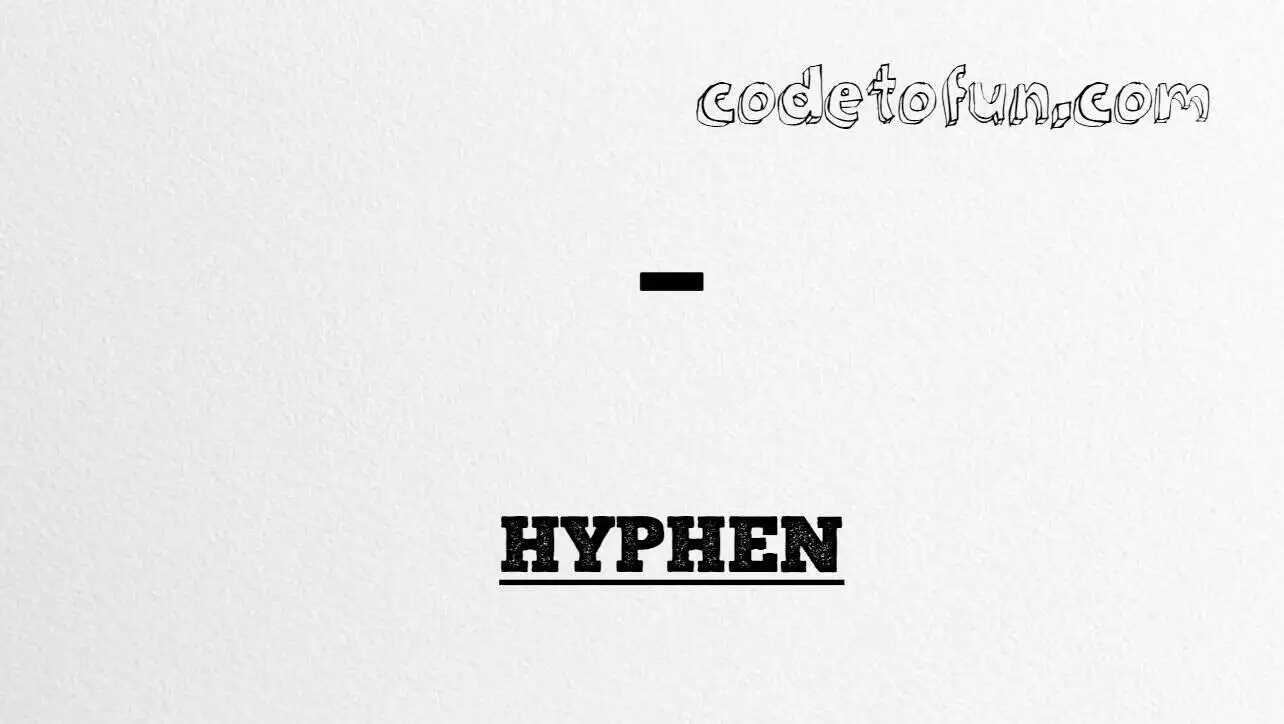 HTML Entity Hyphen