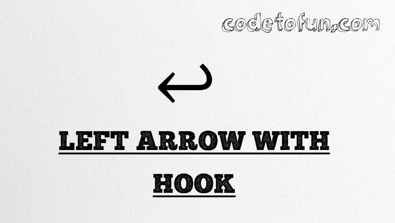 HTML Entity Left Arrow Hook