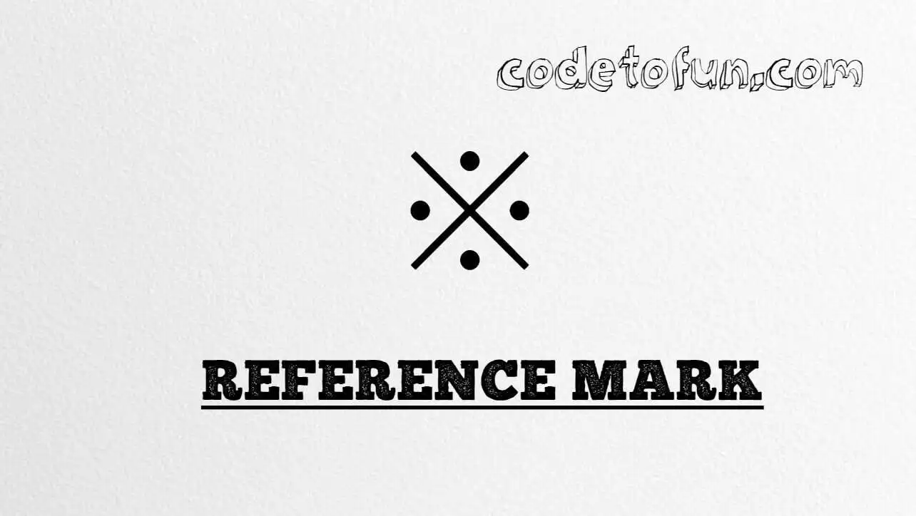 HTML Entity Reference Mark