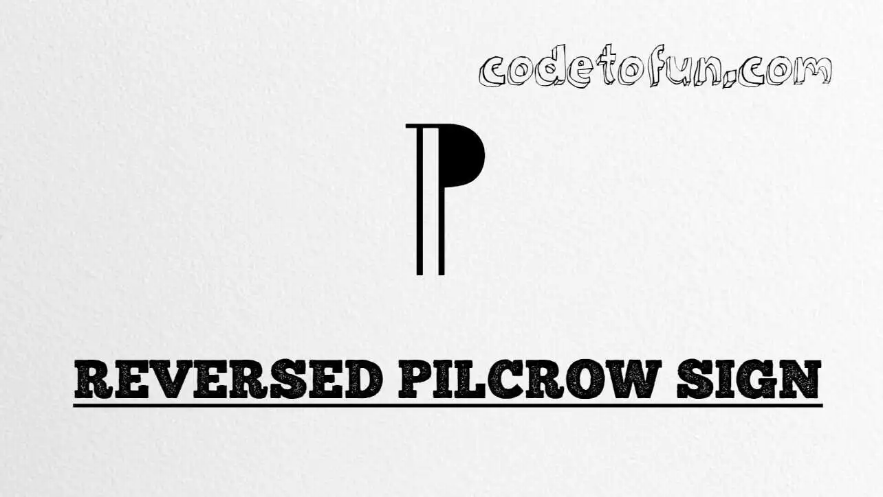 HTML Entity Reversed Pilcrow Sign