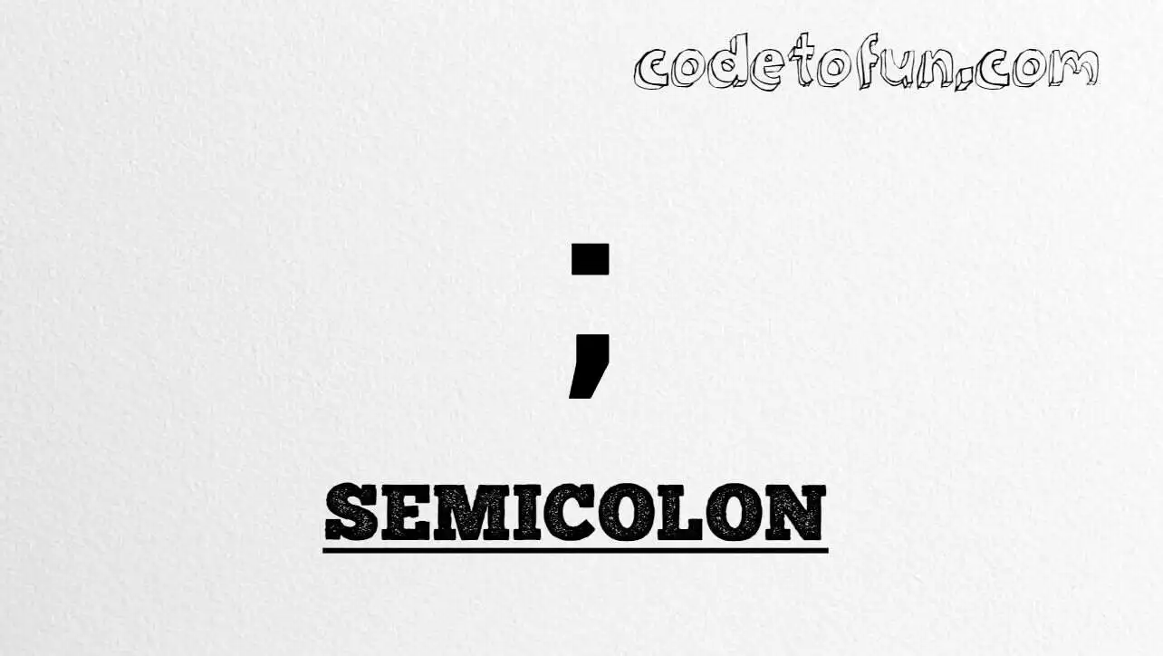 HTML Entity Semicolon