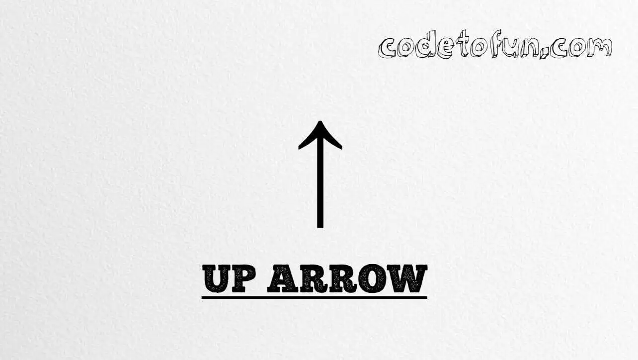 HTML Entity Up Arrow