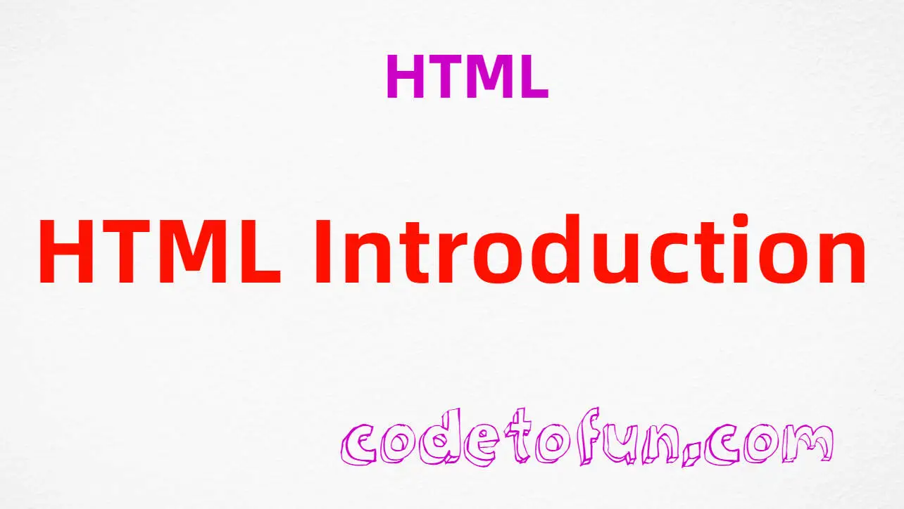 HTML Introduction