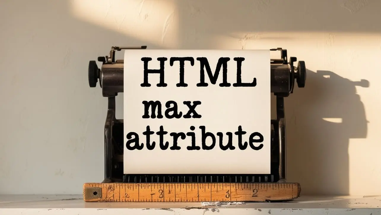 HTML max Attribute