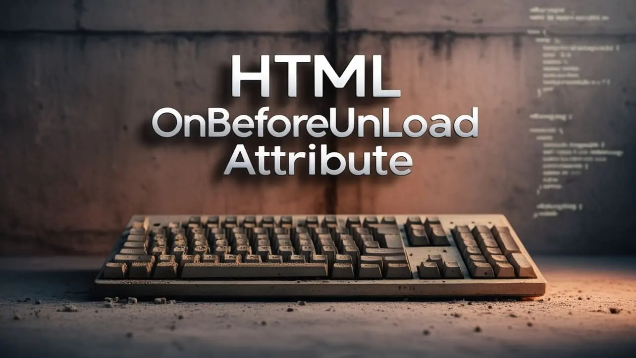 HTML onbeforeunload Attribute