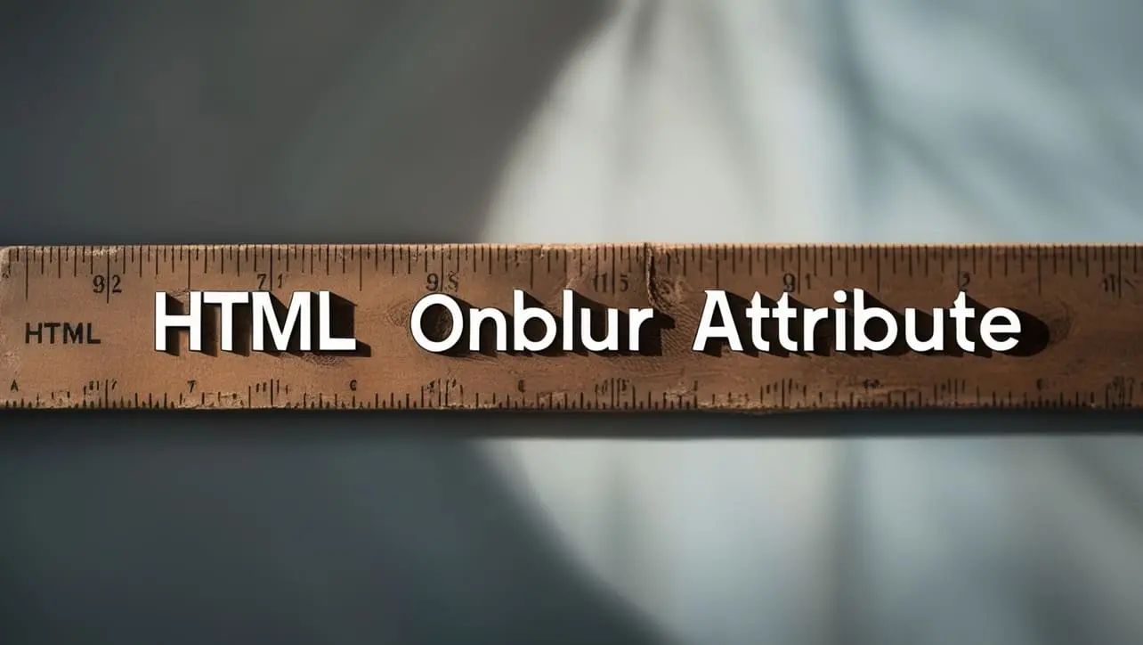 HTML onblur Attribute