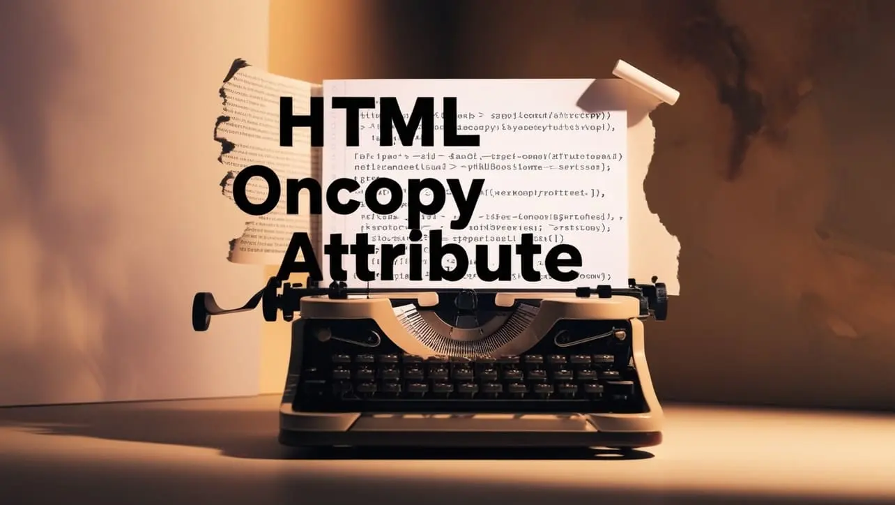 HTML oncopy Attribute